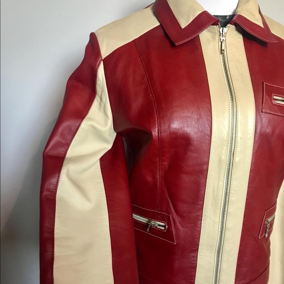 Amazing 50s Vibe Retro Leather Jacket - Picture 9 of 12